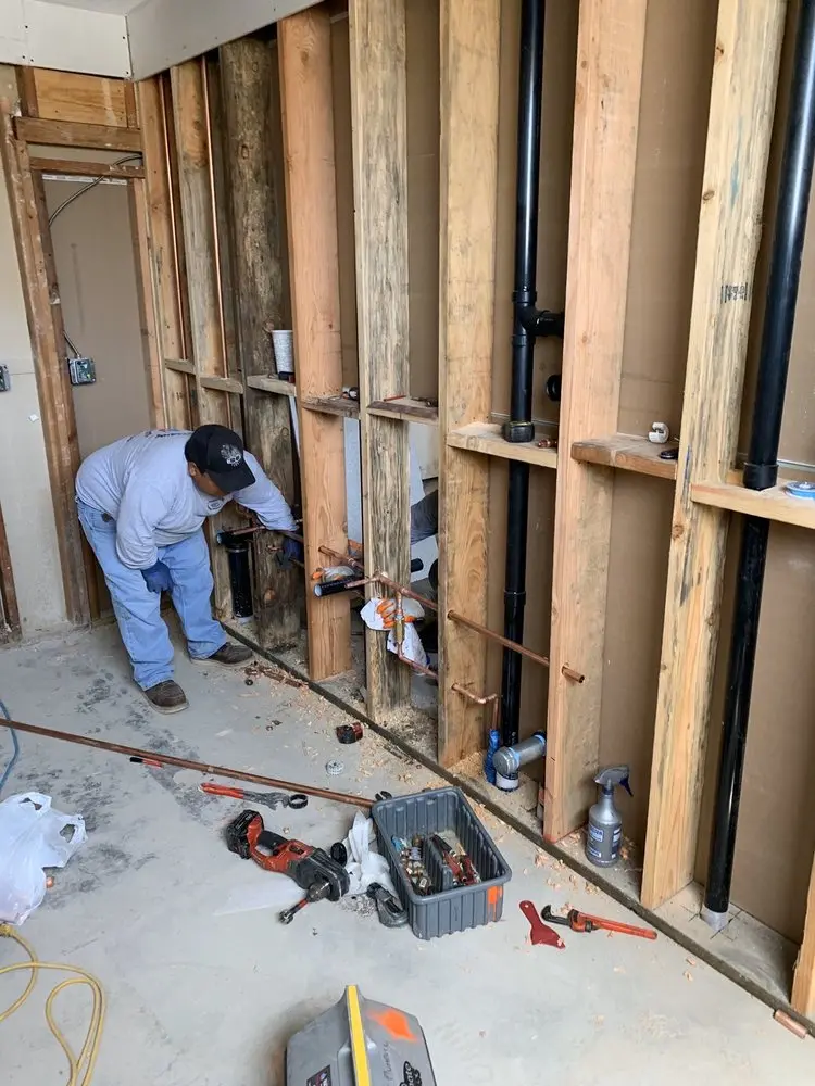 Commercial rough-in plumbing for Gas Line Repair in Fords